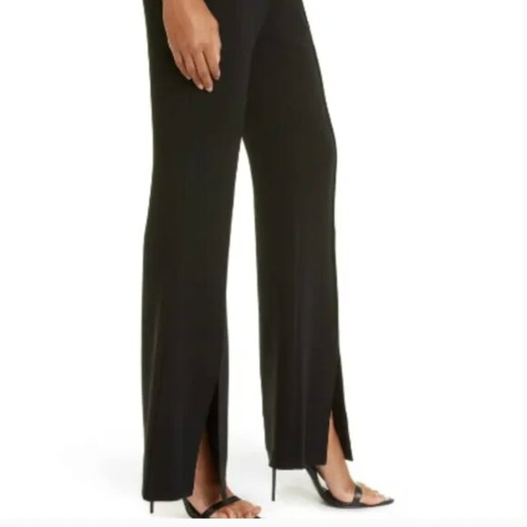 CINQ À SEPT Billie Split Hem Flare Trousers (with Stretch!) in Black, Size 2 - Picture 2 of 8